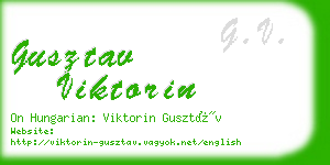 gusztav viktorin business card